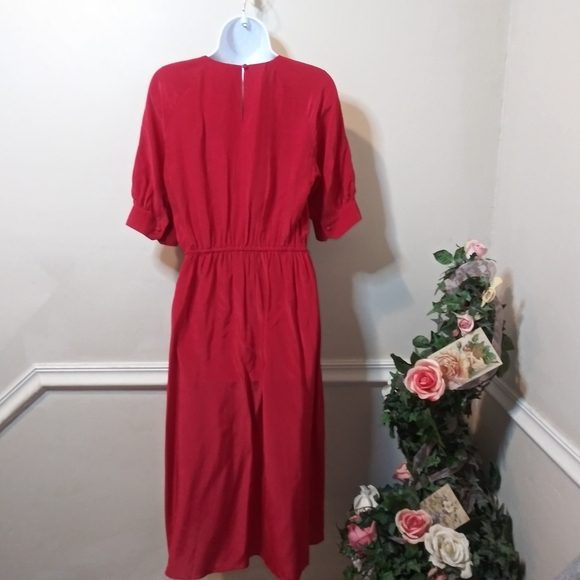 LK Bennett Red Midi Dress New With Tags - Picture 9 of 13